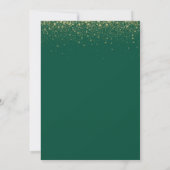 Elegant Gold Christmas Tree Glitter Snow  Kaart (Achterkant)