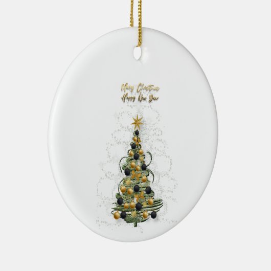 Elegant Gold Christmas tree   ornament  (Rechts)