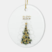 Elegant Gold Christmas tree   ornament  (Links)