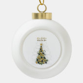Elegant Gold Christmas tree   ornament  (Voorkant)