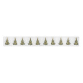 Elegant Gold Christmas tree ,ribbon  Grosgrain Lint (Voorkant)
