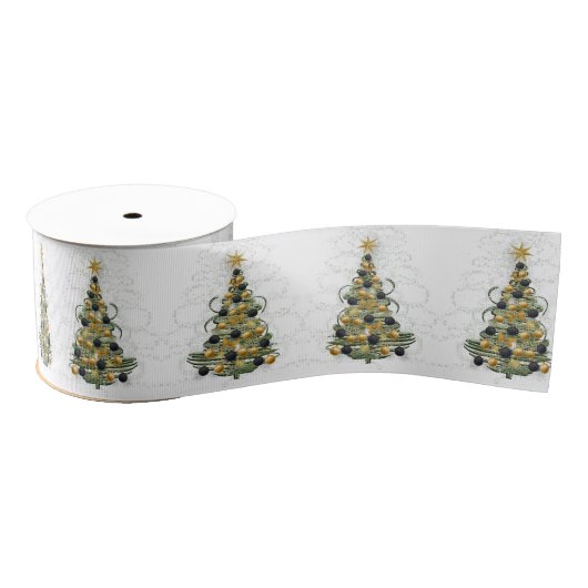 Elegant Gold Christmas tree ,ribbon  Grosgrain Lint (Spoel)
