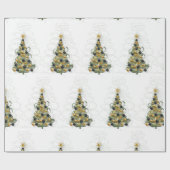 Elegant Gold Christmas tree ,wrapping paper  Cadeaupapier (Vlak)