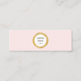 Elegant Gold Circle Glitter Mini Visitekaartje