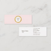 Elegant Gold Circle Glitter Mini Visitekaartje (Voorkant / Achterkant)