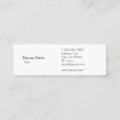 Elegant Gold Circle Glitter Mini Visitekaartje (Achterkant)