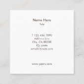 Elegant Gold Circle Glitter Square Visitekaartje (Achterkant)