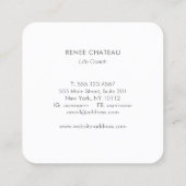 Elegant Gold Circle Motif Logo Vierkante Visitekaartje (Achterkant)