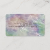 Elegant Gold Circles Lotus Pearl Holographic Visitekaartje (Achterkant)