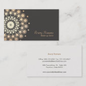 Elegant Gold Circles Makeup Artist Beauty Visitekaartje (Voorkant / Achterkant)
