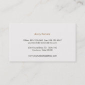 Elegant Gold Circles Makeup Artist Beauty Visitekaartje (Achterkant)