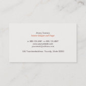 Elegant Gold Circles Sphere Interior Designer 3 Visitekaartje (Achterkant)