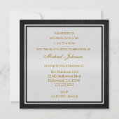 Elegant "Gold" Class of 2011 Afstuderen Invitation Kaart (Achterkant)