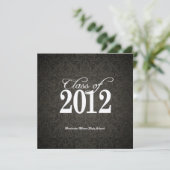 Elegant Gold Class of 2012 Damask Afstuderen Kaart (Staand voorkant)