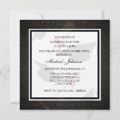 Elegant Gold Class of 2012 Damask Afstuderen Kaart (Achterkant)