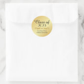 Elegant Gold Class of Afstuderen Envelope Seals Ronde Sticker (Tas)