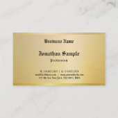 Elegant Gold Classic look  Nostalgic Trendy Visitekaartje (Achterkant)