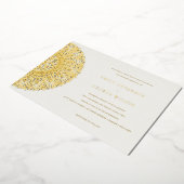 Elegant Gold Classic  Mandala Wedding Invite Folie Uitnodiging (Gedraaid)