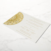 Elegant Gold Classic  Mandala Wedding Invite Folie Uitnodiging (Gedraaid)