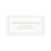 Elegant Gold Classic Script Label (Voorkant)