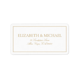 Elegant Gold Classic Script Label