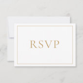 Elegant Gold Classic Script RSVP Kaartje (Voorkant)