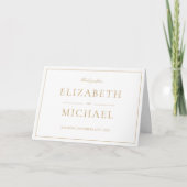 Elegant Gold Classic Script Thankyou-kaart Kaart (Voorkant)