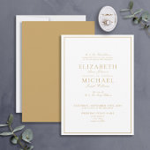 Elegant Gold Classic Script Wedding Kaart