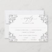 Elegant Gold  Classic Wedding RSVP Kaart (Voorkant)