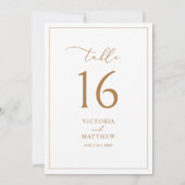 Elegant Gold Clean minimalistisch tafelnummer (Achterkant)