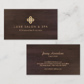 ELEGANT GOLD CLOVER LOGO voor Salon, Spa Visitekaartje (Voorkant / Achterkant)