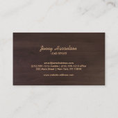 ELEGANT GOLD CLOVER LOGO voor Salon, Spa Visitekaartje (Achterkant)