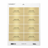 Elegant Gold Colour Simple Design Sjabloon Shippin Etiket (Full Sheet)