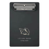 Elegant Gold Conch Shell op maat Mini Klembord (Voorkant)