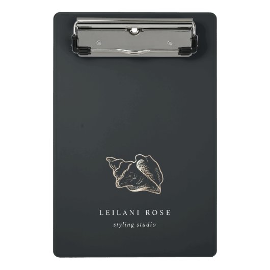 Elegant Gold Conch Shell op maat Mini Klembord (Voorkant)