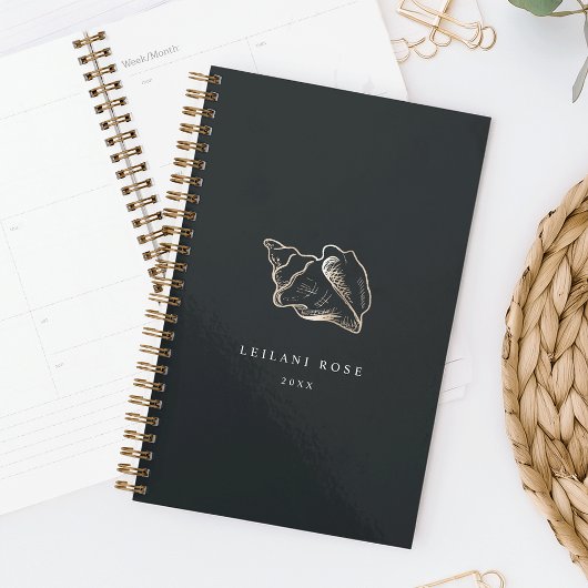Elegant Gold Conch Shell op maat Planner