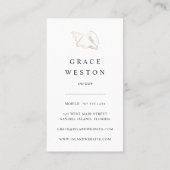 Elegant Gold Conch Shell Verticaal Visitekaartje (Achterkant)