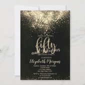 Elegant Gold Confetti 50e verjaardag Kaart (Voorkant)