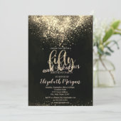 Elegant Gold Confetti 50e verjaardag Kaart (Staand voorkant)