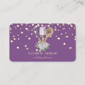 Elegant Gold Confetti bakkerij handgereedschap Visitekaartje (Voorkant)