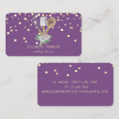 Elegant Gold Confetti bakkerij handgereedschap Visitekaartje (Voorkant / Achterkant)