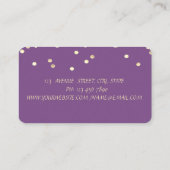 Elegant Gold Confetti bakkerij handgereedschap Visitekaartje (Achterkant)