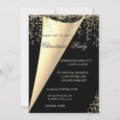 Elegant, Gold Confetti Company kerstparty Kaart (Voorkant)