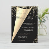 Elegant, Gold Confetti Company kerstparty Kaart (Staand voorkant)
