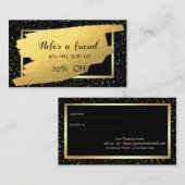 Elegant Gold Confetti, de Kaart van de Verwijzing (Voorkant / Achterkant)