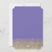Elegant Gold Confetti Diamonds Lavander Sweet 16 Kaart (Achterkant)
