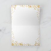 Elegant Gold Confetti en Champagne Hartelijk dank Kaart (Binnen)