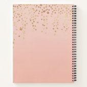 Elegant Gold confetti en lijst spiral notebook Notitieboek (Achterkant)