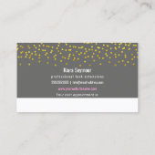 Elegant Gold Confetti Eyelash Extensions Afsprakenkaartje (Achterkant)