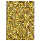 Elegant Gold Confetti Glitter Print Klembord (Achterkant)